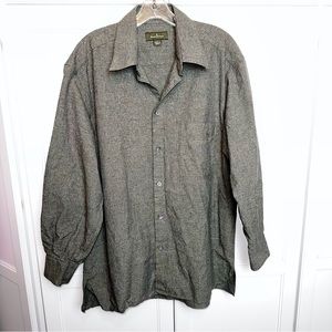 Ermenegildo Zegna Charcoal Button Down Shirt
